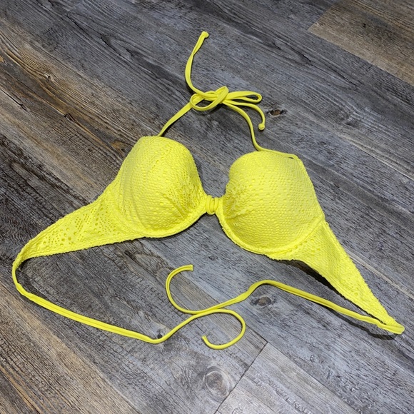 H&M yellow bikini top 34 B - Picture 1 of 2